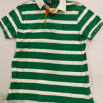 Shirt - Striped - White/ Green - Large