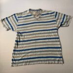 Multicolored Stripped Shortsleeve Tshirt - Medium